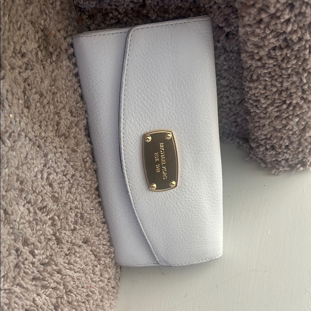 Kate Spade Gray Wallet with Gold Accent